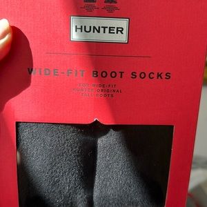 Hunter, wide fit boot, socks, size medium